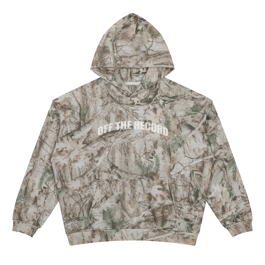 Unisex Oversized Fleece Tree Camo Hoodie
