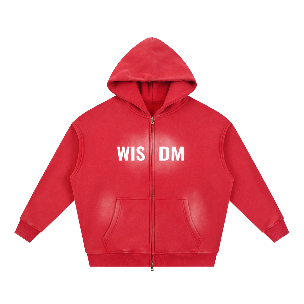 Sunfade Two-way Zipper Boxy Fleece Hoodie